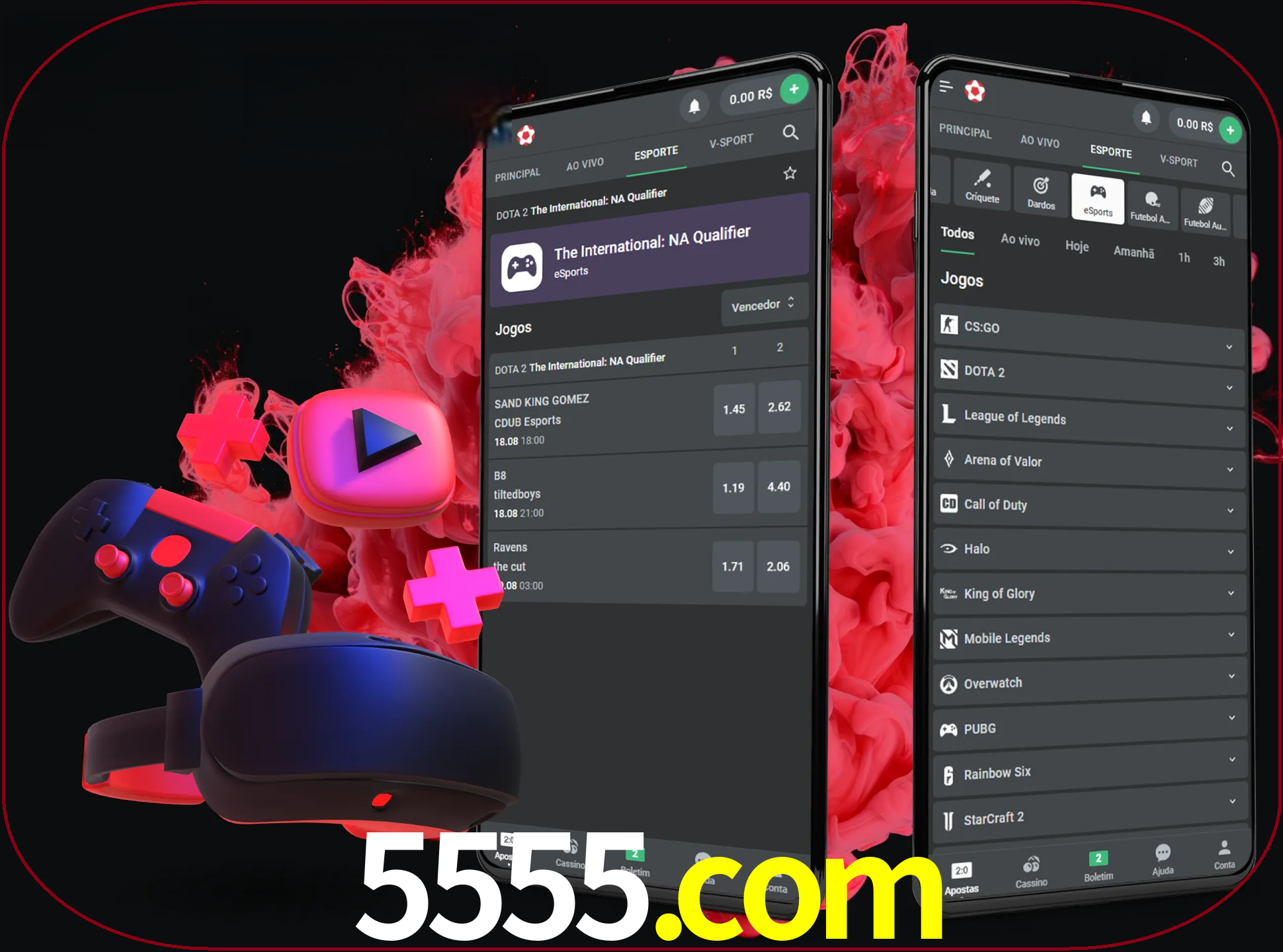 Para ter a aplicação móvel 5555 no seu smartphone, basta descarregar o ficheiro apk e seguir as instruções.