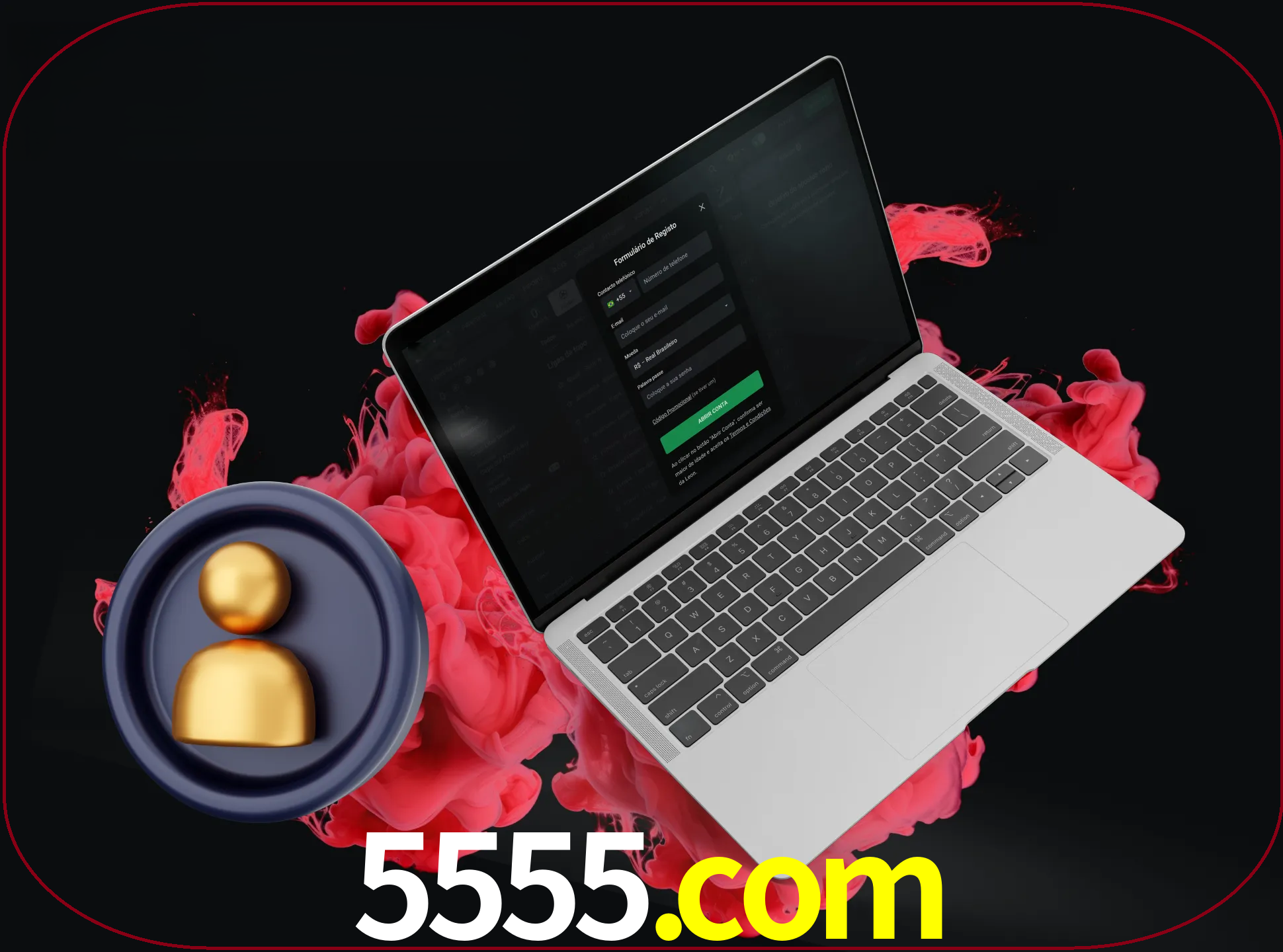 No cabeçalho do site 5555, clique no botão que o levará a um formulário especial onde terá de introduzir as suas informações actuais.