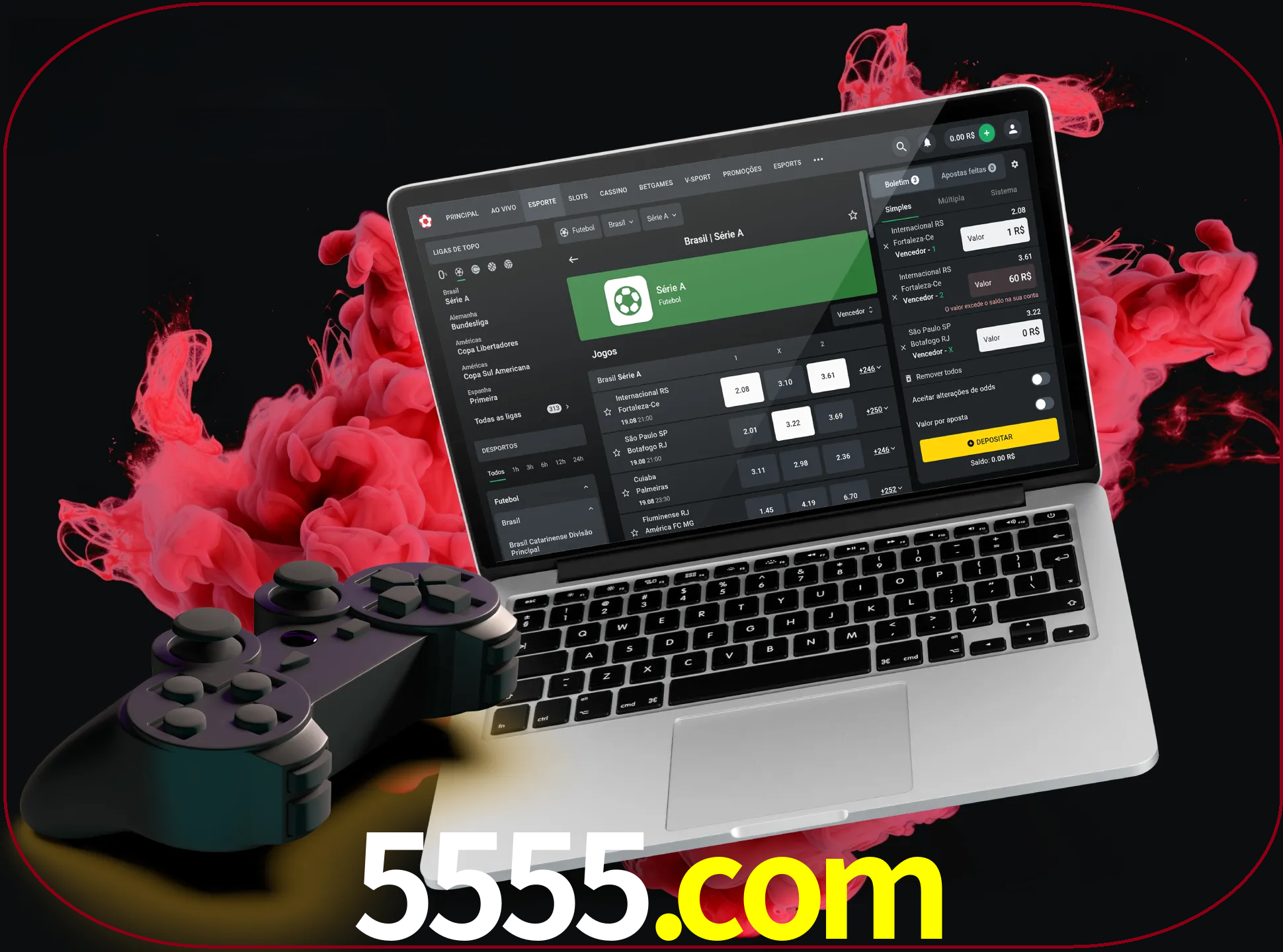 Visite a secção especial de jogos de vídeo em 5555 para descobrir em que jogos pode apostar e ganhar muito dinheiro.